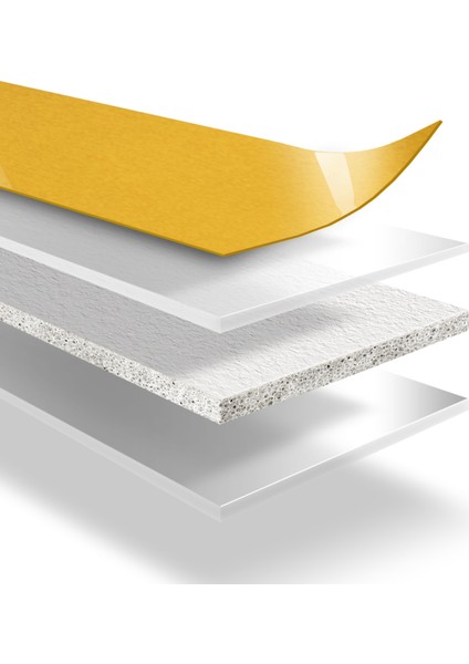 55170 Beyaz Çift Taraflı Montaj Bandı Kalınlık 1 mm Uzunluk 10 Metre fiyatları