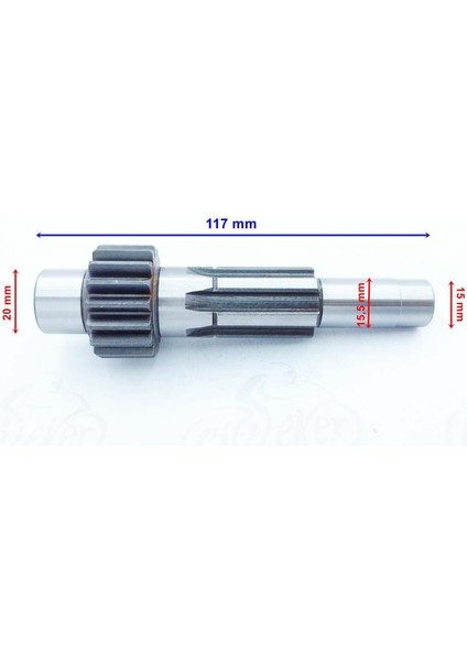 Atv KUBA-LX200 Şanzıman Mili 17T 117 - 15,60 mm Setli (2020 - ....) Öm
