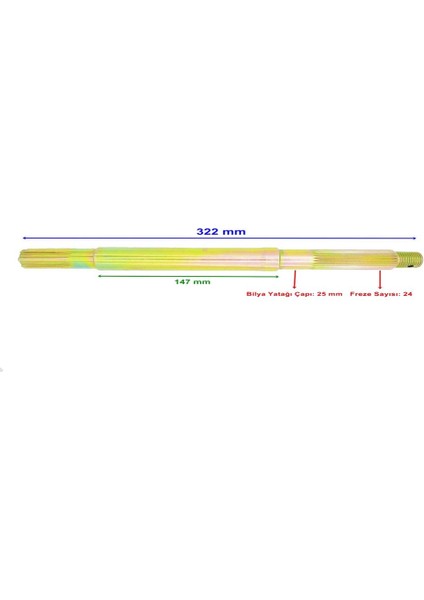 Yuki Aydos Yk-24 Aks 322XBİLYA Yatağı 25X6-24 Freze Öm