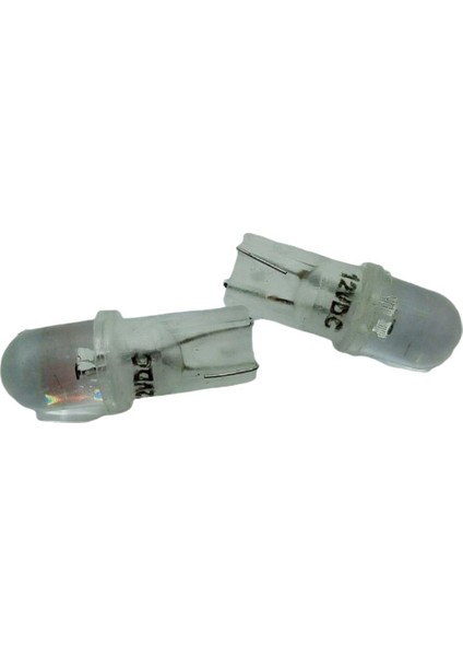 T10 12V LED Ampül 7 Renk 2 Li