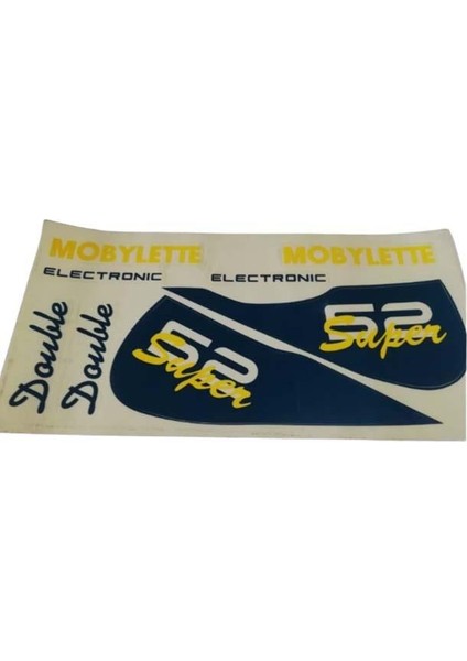 Mobylette 52 Super Double Yazı Takımı Lacivert
