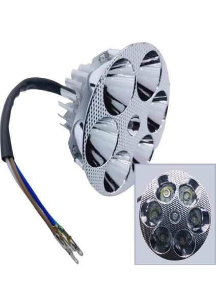 Far Atomu Yuvarlak Iç 6 LED Li