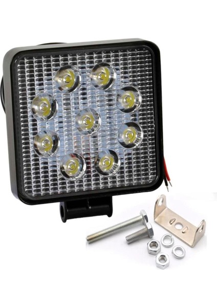 9 Ledli Kare Far 12V-80V