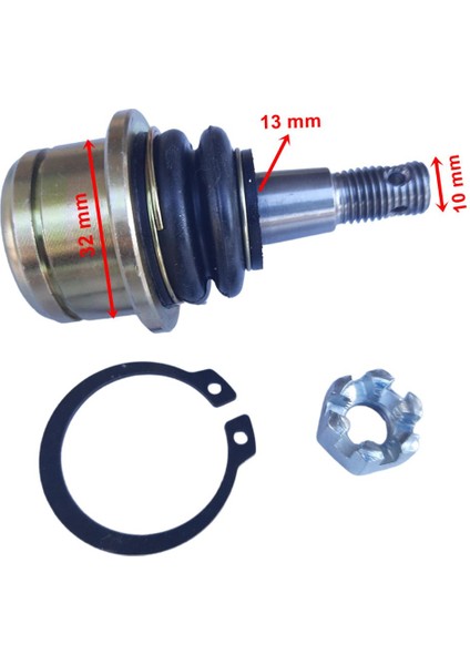 LX200 Üst Rotil Ters Şapkalı Sekmanlı Ith 10 mm