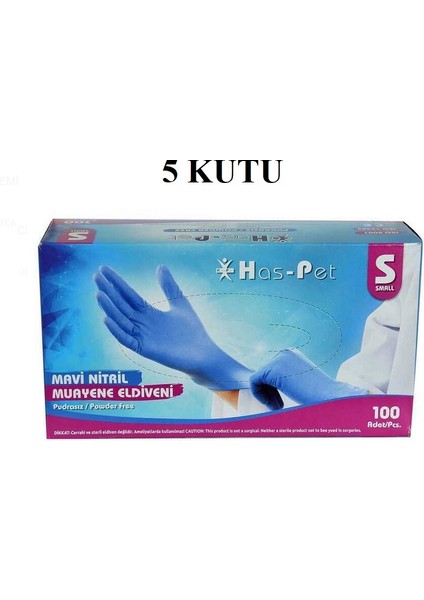 Nitril Eldiven Pudrasız 5 Kutu 100 Adet Içeren