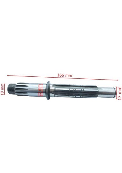 Atv Kanuni 300 Şanzıman Mili 166 mm 13 Freze 6 Kanallı Öm