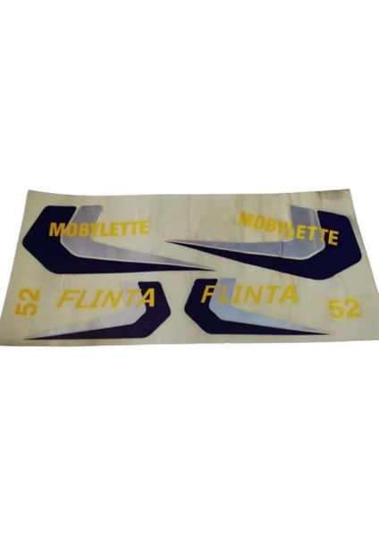 Mobylette 52 Filinta Yazı Takımı Mavi-Gri