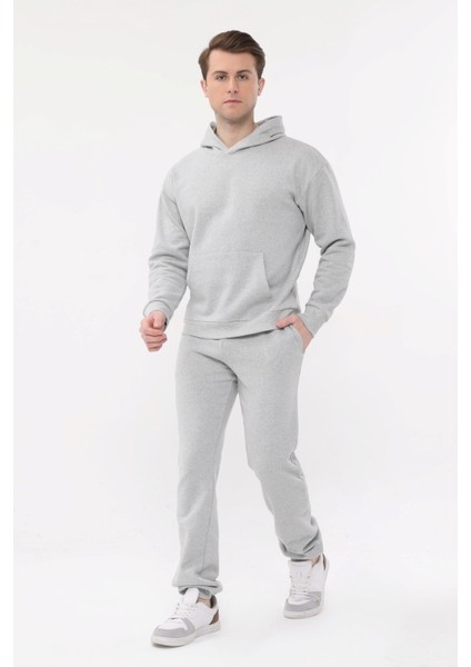 Erkek Gri Kapüşonlu Sweatshirt Şardonlu fiyatları