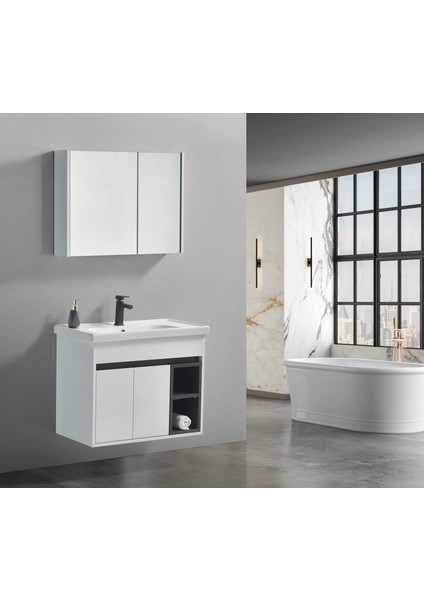 Saydam Banyo Atlas 60 cm Banyo Dolabı Takımı Alt Üst