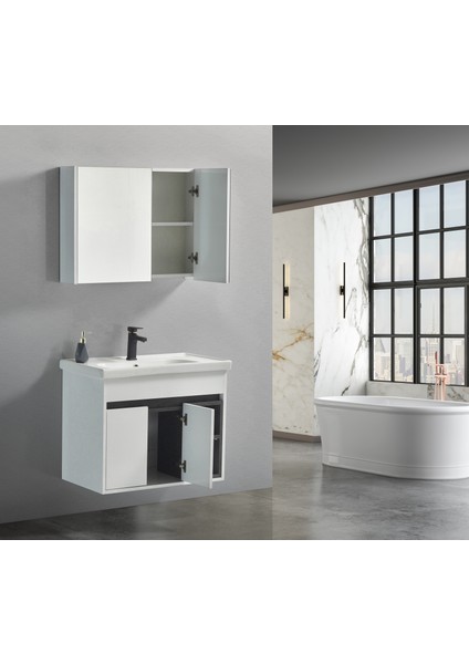 Saydam Banyo Atlas 60 cm Banyo Dolabı Takımı Alt Üst