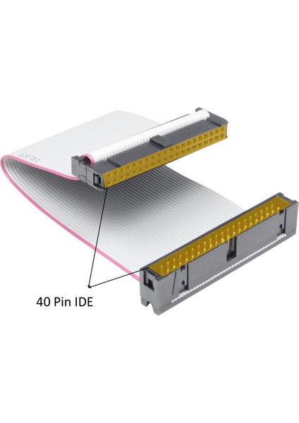 10cm IDE 40-Pin (ERKEK) to IDE 40-Pin (DİŞİ) 3.5 inç PATA Flat Ribbon Kablo