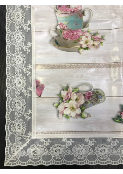 Pvc Dantelli | Renkli Desenli Lüx Masa Örtüsü | Muşamba Elyaf Tabanlı Kaymaz Silinebilir Leke Tutmaz fiyatları