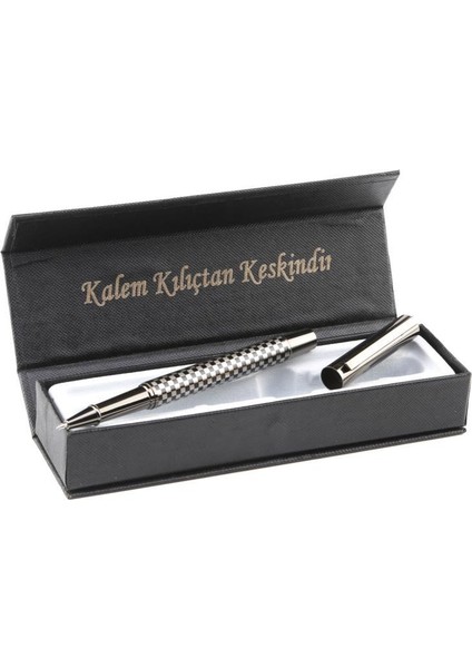 Özel Kutulu Roller Kalem Titanyum Renk