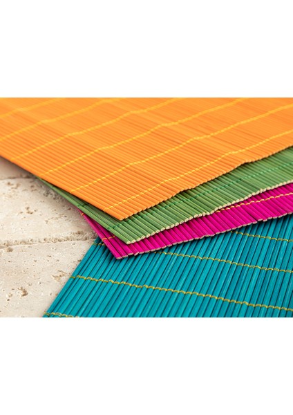 Farleg Bambu 4'lü Amerikan Servis 45 x 30 cm Renkli