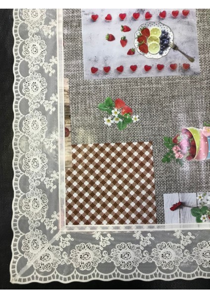 Pvc Dantelli | Renkli Desenli Lüx Masa Örtüsü | Muşamba Elyaf Tabanlı Kaymaz Silinebilir Leke Tutmaz fiyatları