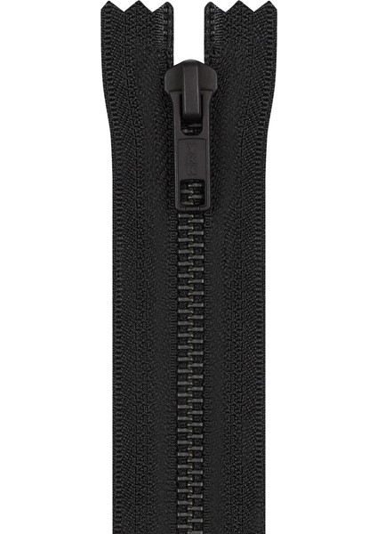 Metal T8 18 cm Siyah Oksit Dipli Fermuar