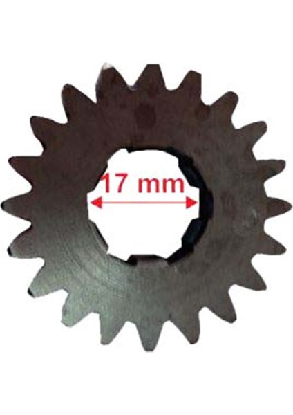 Kuba 110 Şanzıman Dişlisi 20T Iç 17 mm 6 Kanallı Öm
