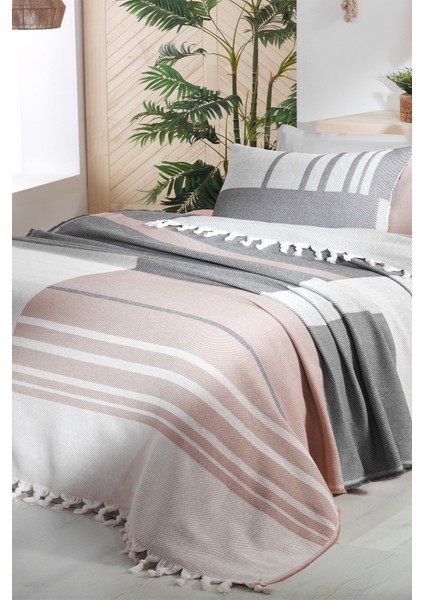 Jace Bej Çift Kişilik Pamuklu Yatak Örtüsü Seti fiyatları