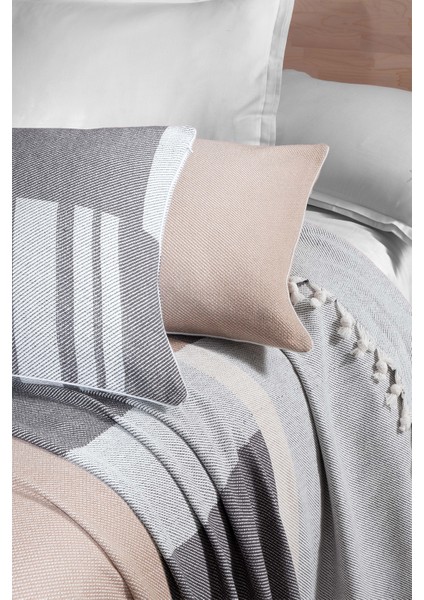 Jace Bej Çift Kişilik Pamuklu Yatak Örtüsü Seti indirimleri