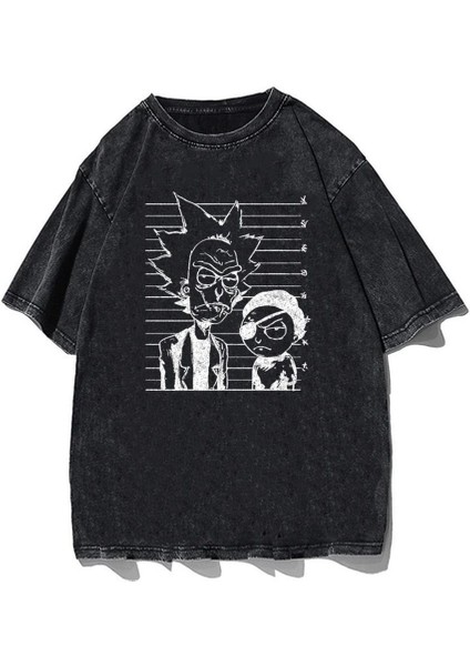 Yıkamalı R&M Eskitme T-Shirt fiyatları