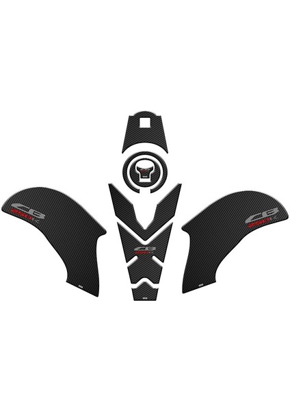 Honda Cb250R 2018 - 2024 Uyumlu Tank Pad Set 004