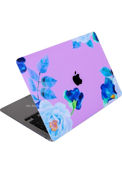 Macbook Air M1 Kılıf Laptop Kaplama Sticker Koruyucu A2337 ile Uyumlu Flower03