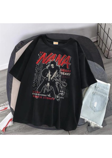 Nana Baskılı Siyah Oversize T-Shirt fiyatları