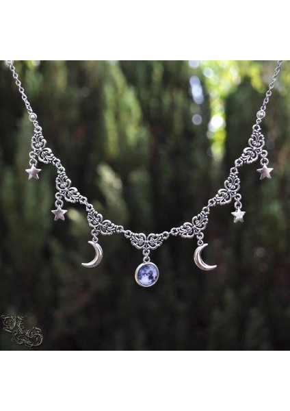 Ay Yıldız ve Dolunay Princess Zincir Kolye