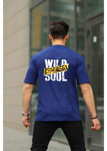 Erkek Wild Soul Baskılı Owersize Tshirt