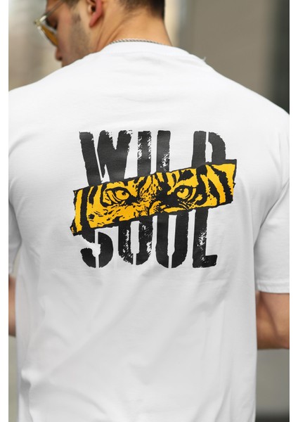 Erkek Wild Soul Baskılı Owersize Tshirt