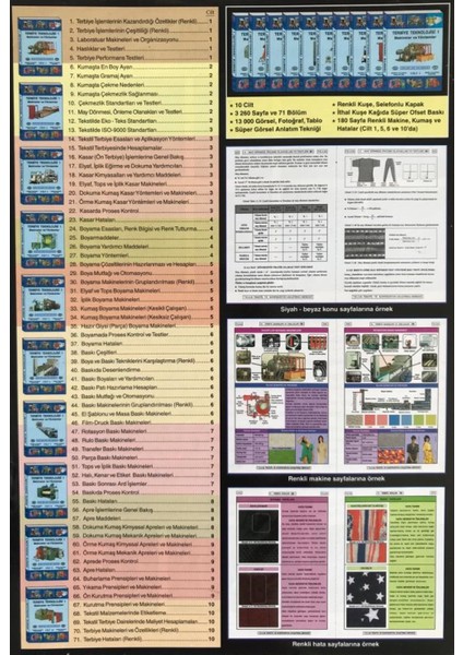 T.ekstil Terbiye Teknolojisi Kitap Serisi (10 Cilt) Kasar, Boya, Baskı, Apre T. K. A. M.