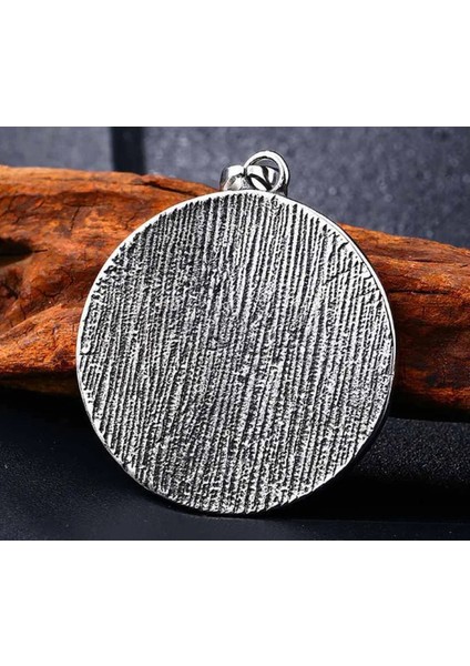 Paslanmaz Çelik Kabartma Runik Harfli Viking Kurt Kolye fiyatları