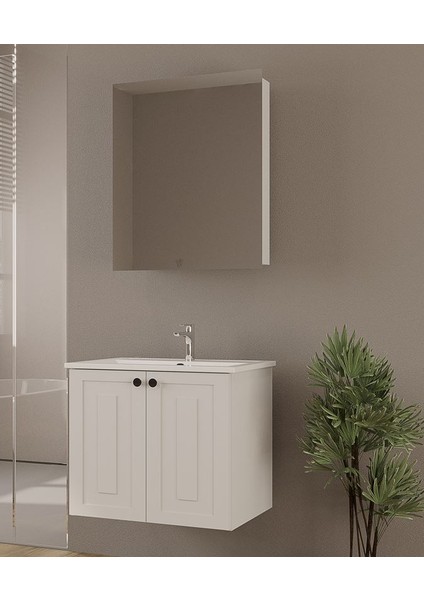 Pera 60 cm Beyaz Banyo Dolap Takımı