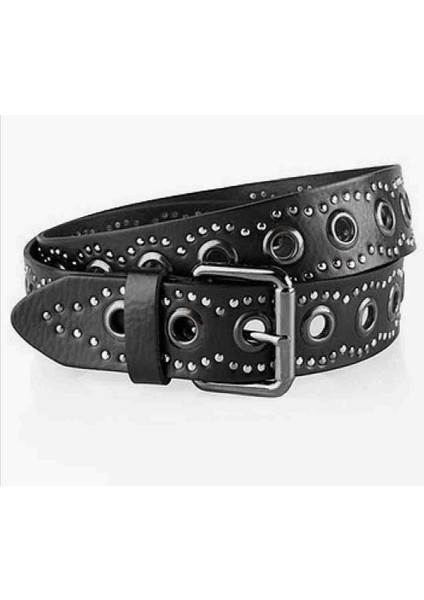 Gothic Punk Metallica Tarzı Zımbalı Kemer