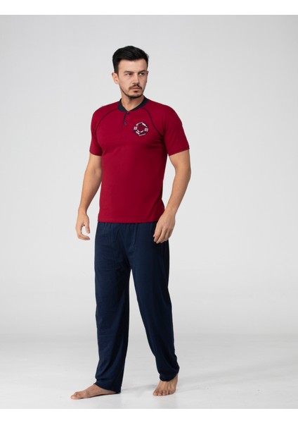 %100 Pamuk Kısa Kol Battal Pijama