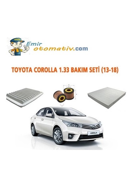 Toyota Corolla 1.33 Bakım Seti (13-18