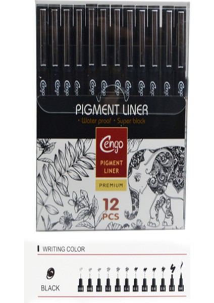Pigment 12'li Fineliner Waterprof