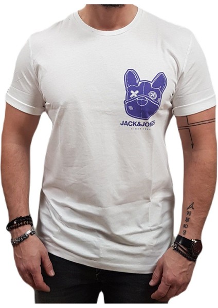 Jack & Jones Logo Baskılı Erkek T-Shirt