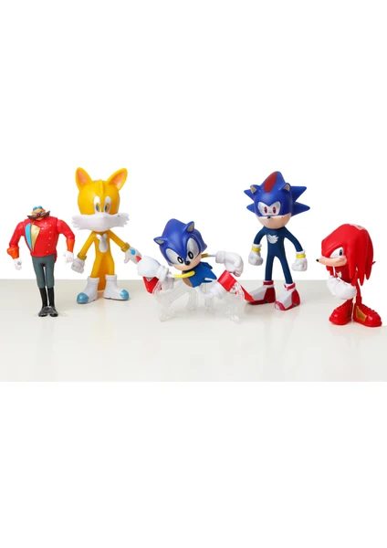 Sonic Boom Werehog Doctor Eggman Miles Tails Sonic Hedgehog Knuckles 5li Karakter Figür Oyuncak Seti