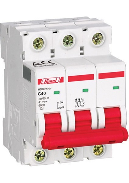 3X40A 6ka C Tipi Otomatik Sigorta HDB3WHN3C40 fiyatları