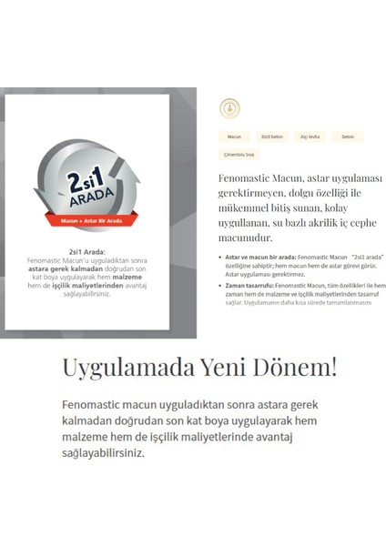 Fenomastik Macun 25KG/KOVA