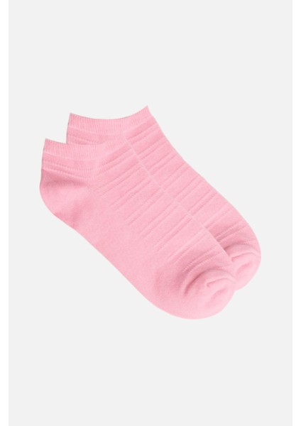 Kadın Pamuklu Tekli Koyu Pembe Patik Çorap - Ss-Model1-Kp