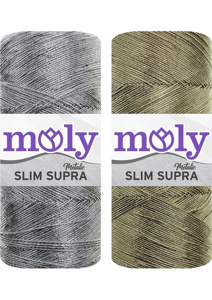 Slim Supra Metalic El Örgü Ipi 200 gr
