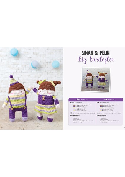 Neşeli Amigurumi 16 Tığ Işi Oyuncak Projesi