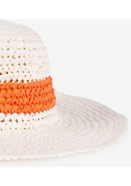 Turuncu Detaylı Hasır Şapka fiyatları
