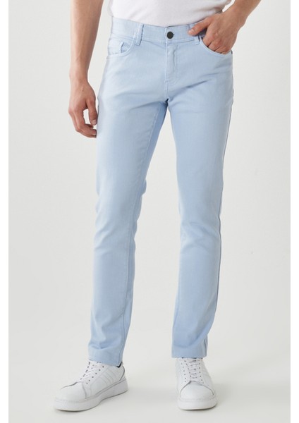 ALTINYILDIZ CLASSICS Erkek Mavi 360 Derece Her Yöne Esneyen Rahat Slim Fit Dar Kesim Pantolon