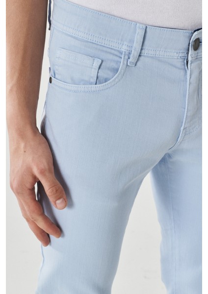 ALTINYILDIZ CLASSICS Erkek Mavi 360 Derece Her Yöne Esneyen Rahat Slim Fit Dar Kesim Pantolon modelleri