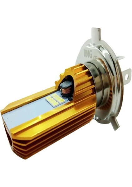 12V H4 LED Ampül 3 Tırnak 43T Çakarlı 3 Foksiyonlu