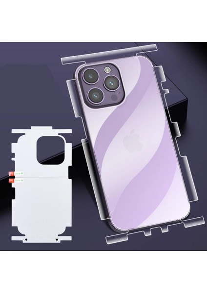 Apple iPhone 14 Pro Max Kaplama Şeffaf Arka ve Yan Full Kaplama Voyo