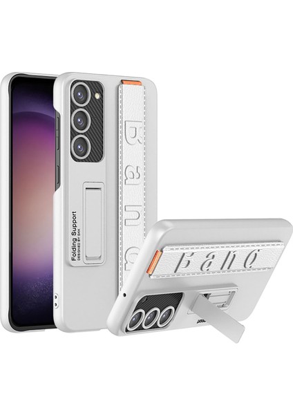 Galaxy S23 Plus Kılıf Kamera Korumalı Standlı El Geçmeli Tutamaçlı Ultra Ince Kapak (Band)